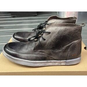 Bed Stu Chukka Boots Mens 8.5 Black Gray‎ Leather Dye Lace Up Casual Shoes